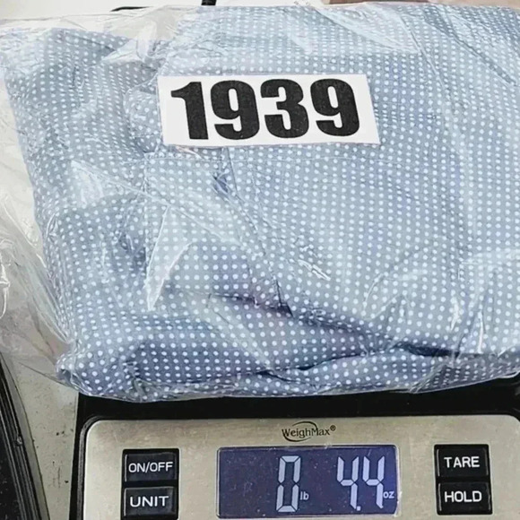 Express V neck pullover long sleeve Polka Dot Chiffon Blouse M - Picture 7 of 7